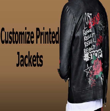 printed leather jacket