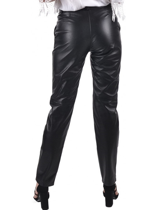Women Fabulous Real Lambskin Black Leather Trousers Pants