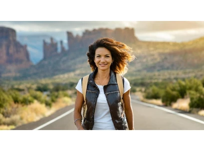 Trendy women's leather vests