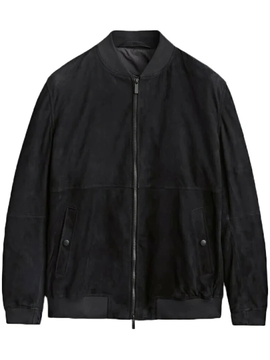 Black Leather Bomber Jacket Black Leather Bomber Jacket