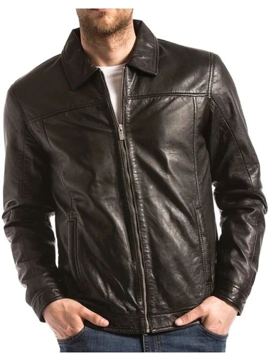 Men Black Leather Jacket