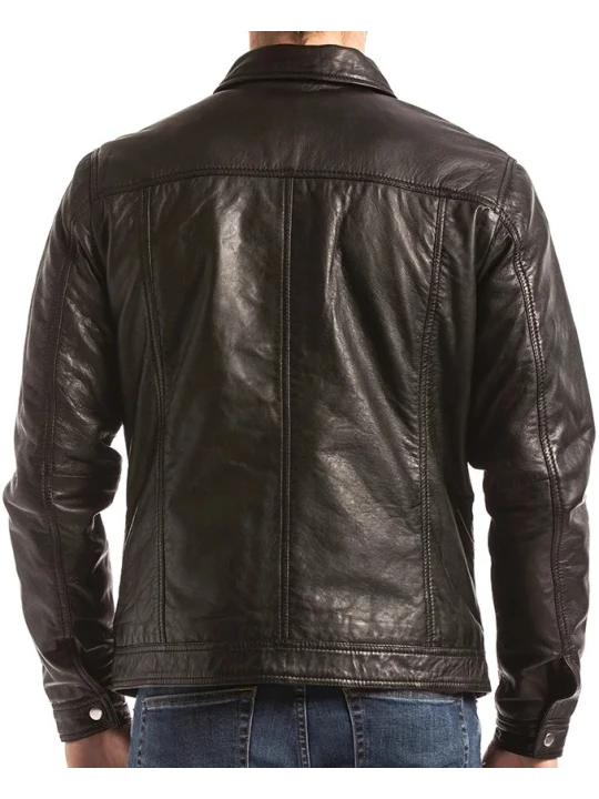 Men Black Leather Jacket