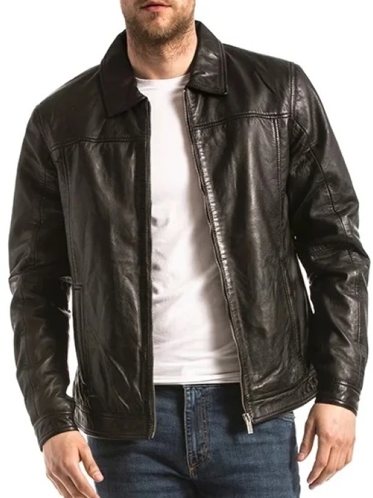Men Black Leather Jacket
