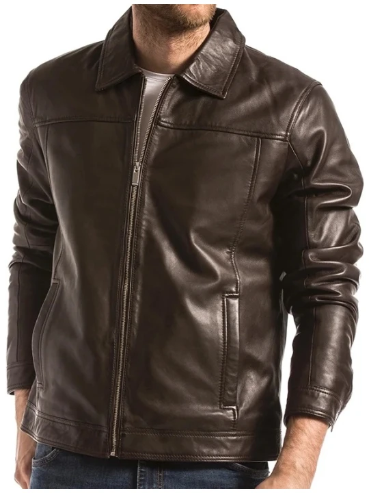 Men Brown Leather Jacket