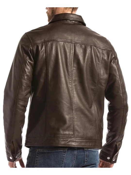 Men Brown Leather Jacket