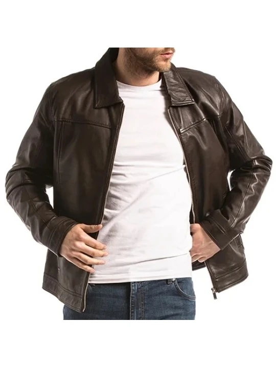 Men Brown Leather Jacket