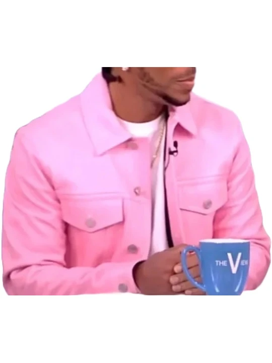 Pink Trucker Leather Jacket