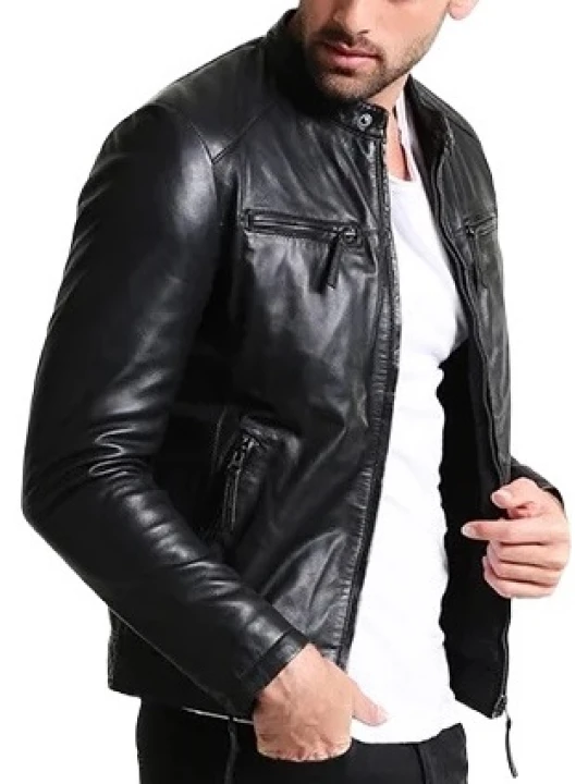 Biker Black Leather Jacket Biker Black Leather Jacket
