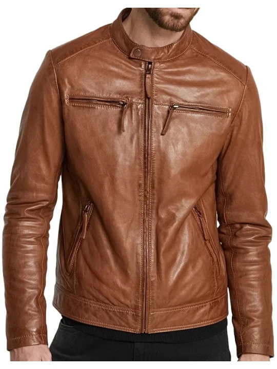 Biker Brown Leather Jacket Biker Brown Leather Jacket