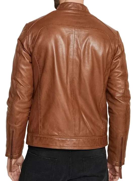 Biker Brown Leather Jacket Biker Brown Leather Jacket