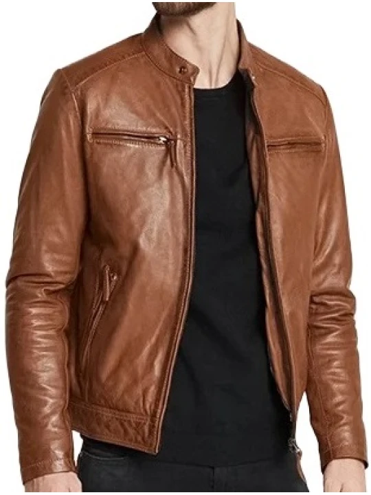 Biker Brown Leather Jacket Biker Brown Leather Jacket