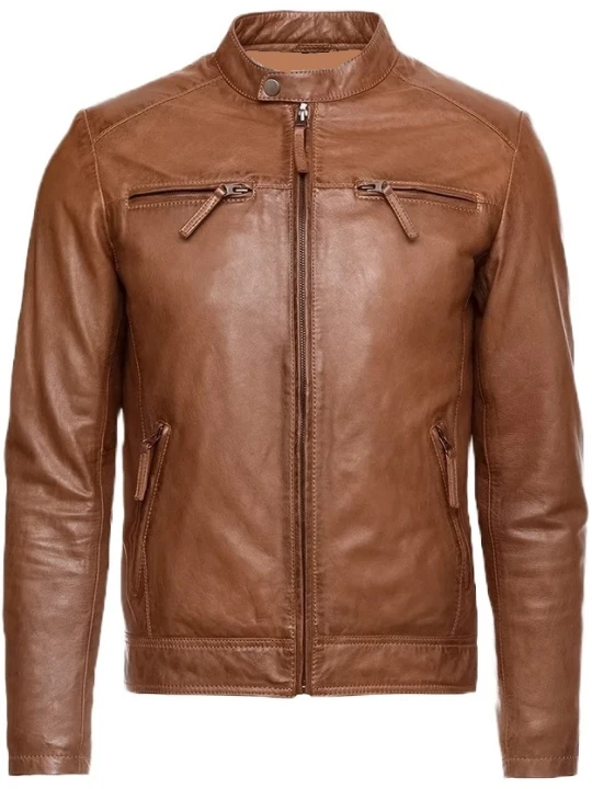 Biker Brown Leather Jacket Biker Brown Leather Jacket