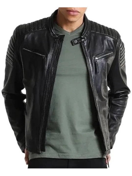 Black Leather Jacket Gents Black Leather Jacket Gents