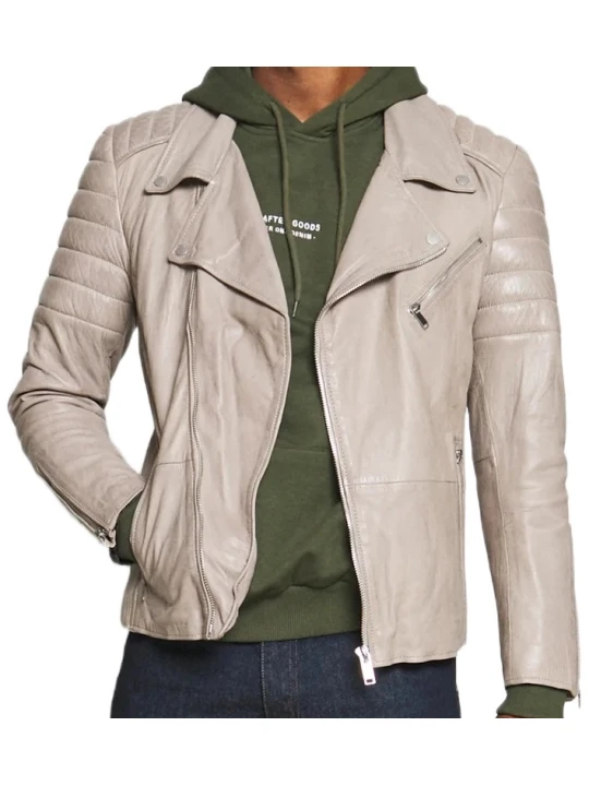 Cool Cream Leather Jacket