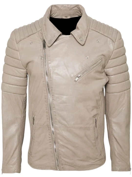 Cool Cream Leather Jacket