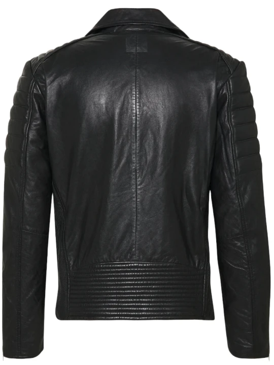 Cool Black Leather Jacket Moto