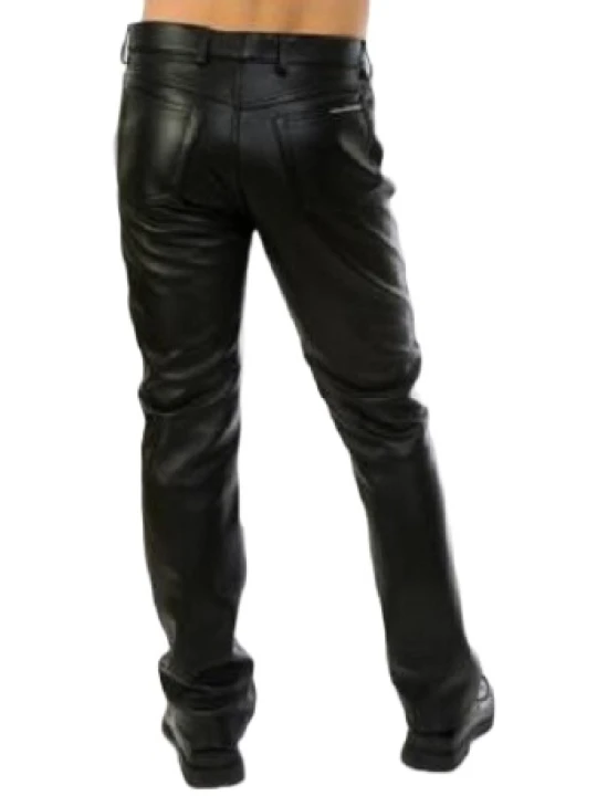 Men Classic Wear Real Lambskin Black Leather Trousers Pants Men Classic Wear Real Lambskin Black Leather Trousers Pants