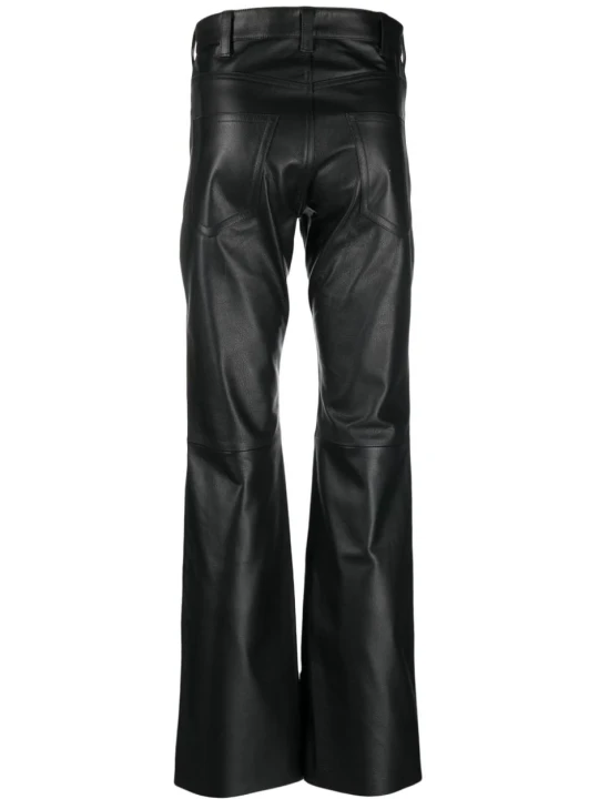 Men Black Leather Pant