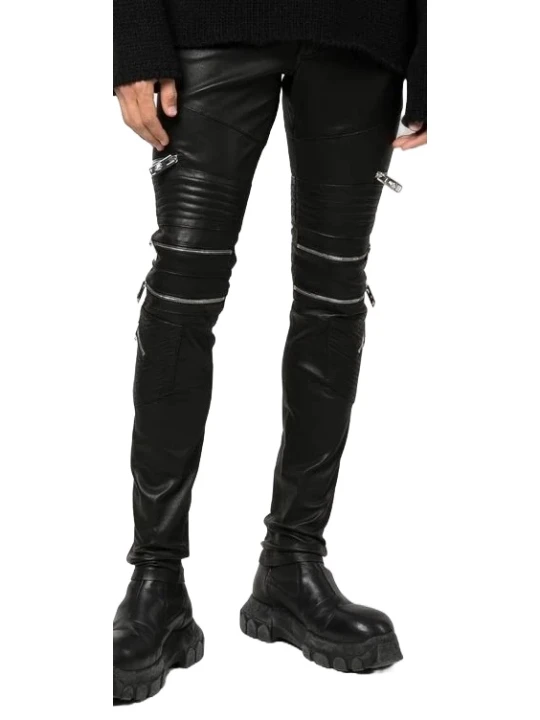 Zippers Black Leather Pants Zippers Black Leather Pants