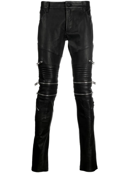 Zippers Black Leather Pants Zippers Black Leather Pants