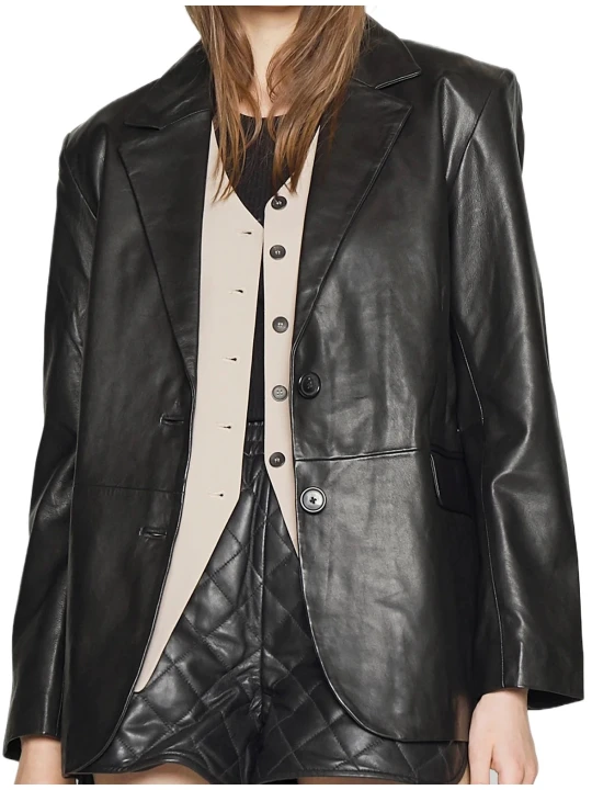 Best Black Leather Blazer