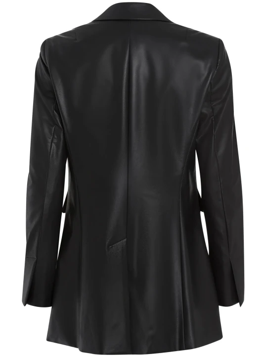Black Long Leather Blazer