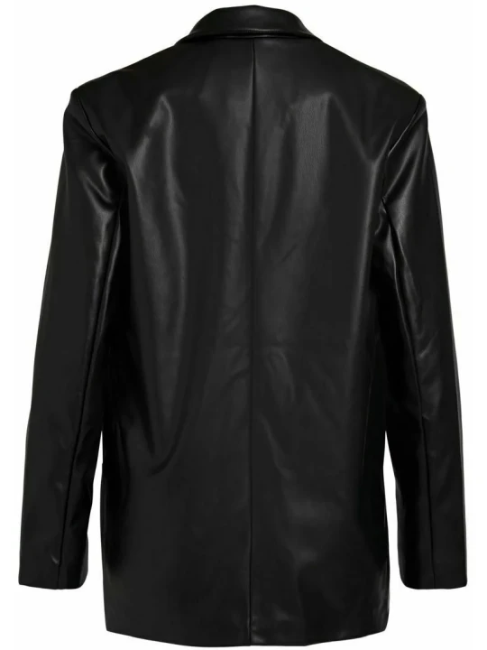 Black Leather Blazer Women
