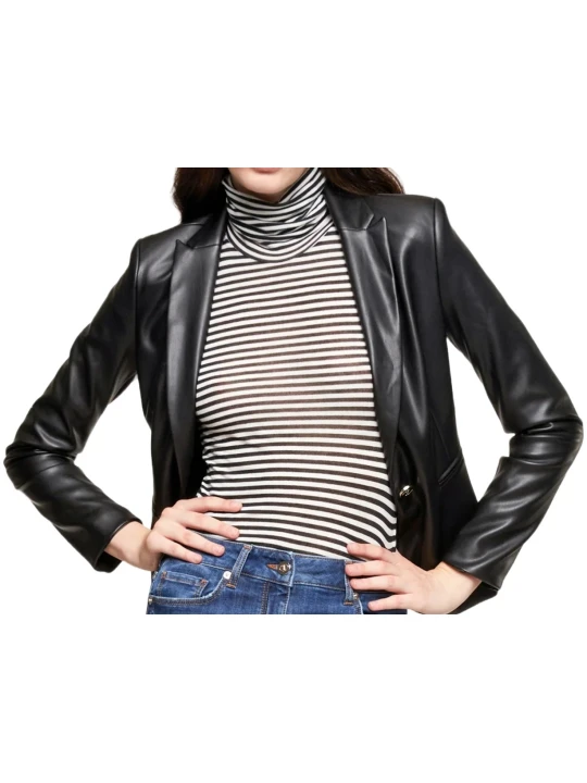 Fabulous Black Leather Blazer