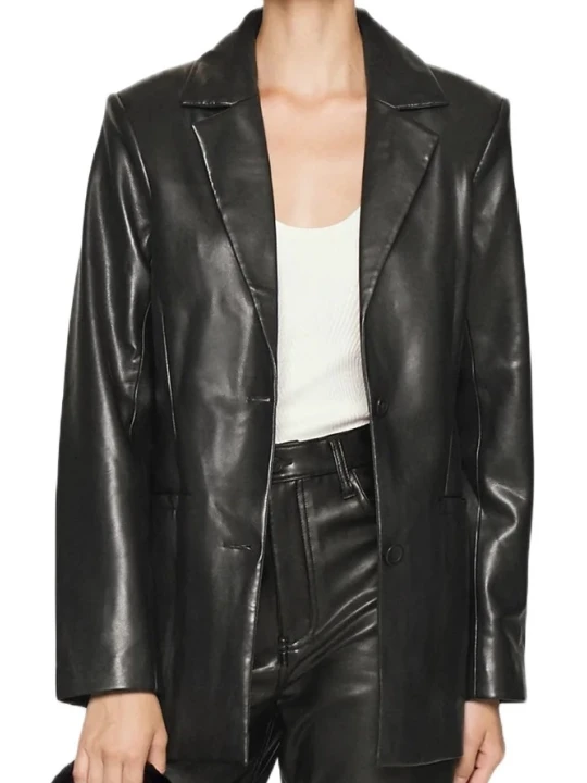 Genuine Black Leather Blazer Genuine Black Leather Blazer