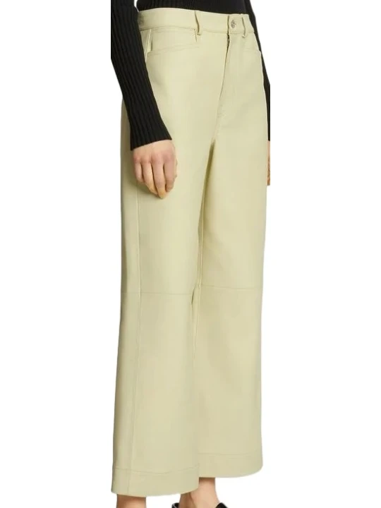 Great Look Cream Leather Capri Great Look Cream Leather Capri