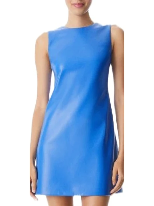 Beautiful Blue Leather Dress