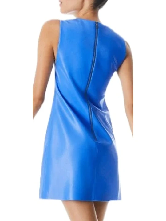 Beautiful Blue Leather Dress