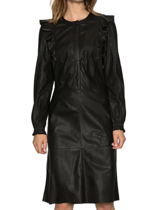 Black Leather Mini Dress