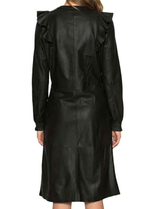 Black Leather Mini Dress