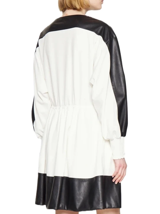 Black & White Women Leather Dress