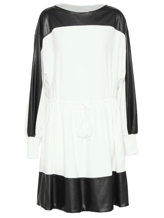 Black & White Women Leather Dress