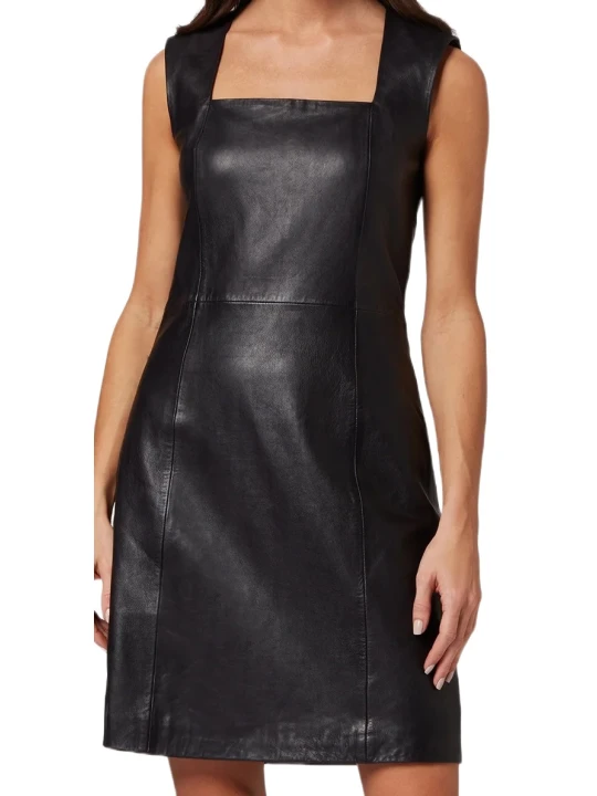 Leather Lambskin Dress Black