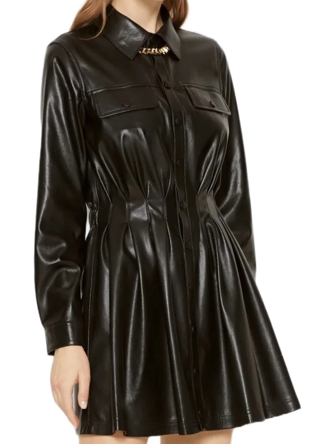 Lightweight Black Leather Dress