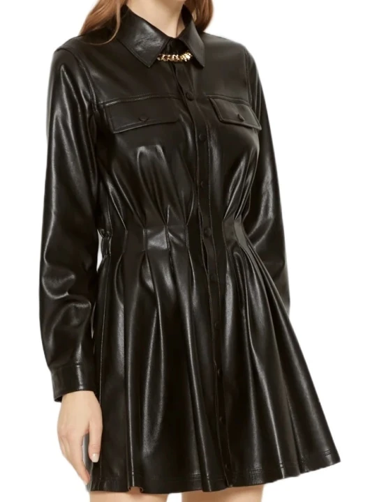 Lightweight Black Leather Dress