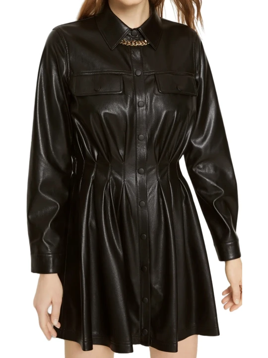Lightweight Black Leather Dress