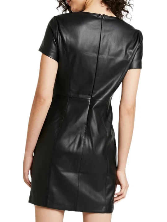Real Black Leather Dress