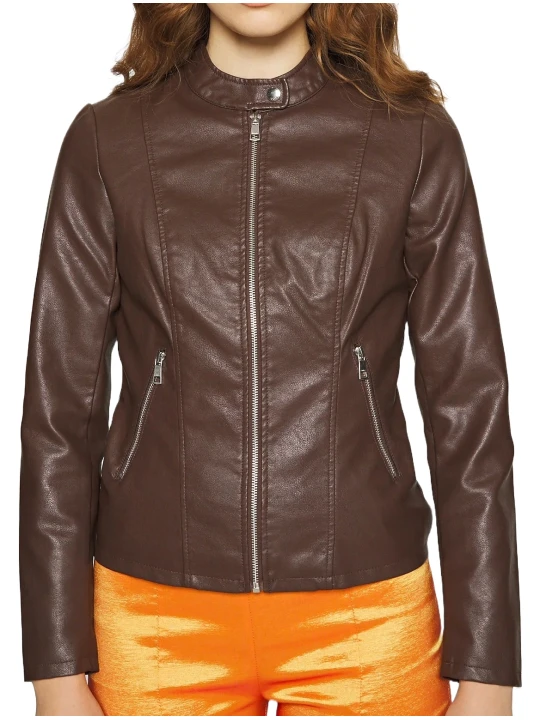 Brown Leather Biker Jacket Brown Leather Biker Jacket