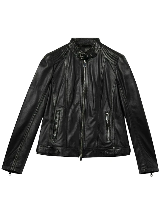 Buy Black Real Leather Biker Jacket