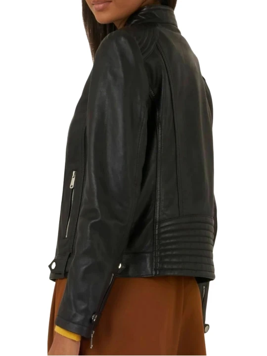 Buy Black Real Leather Biker Jacket