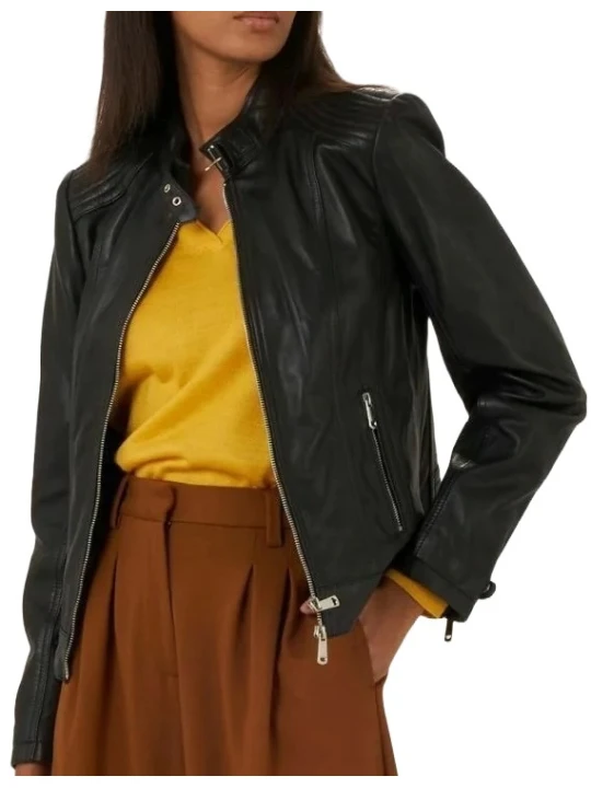 Buy Black Real Leather Biker Jacket