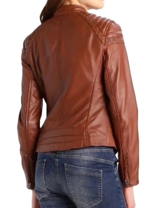 Buy Handmade Cognac Leather Jacket 
