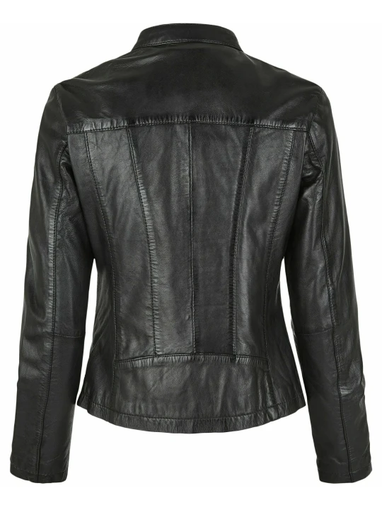 Casual Black Leather Jacket