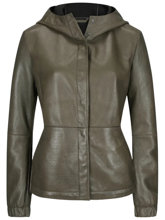Dark Brown Hooded Genuine Leather Jacket Dark Brown Hooded Genuine Leather Jacket