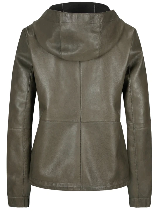Dark Brown Hooded Genuine Leather Jacket Dark Brown Hooded Genuine Leather Jacket