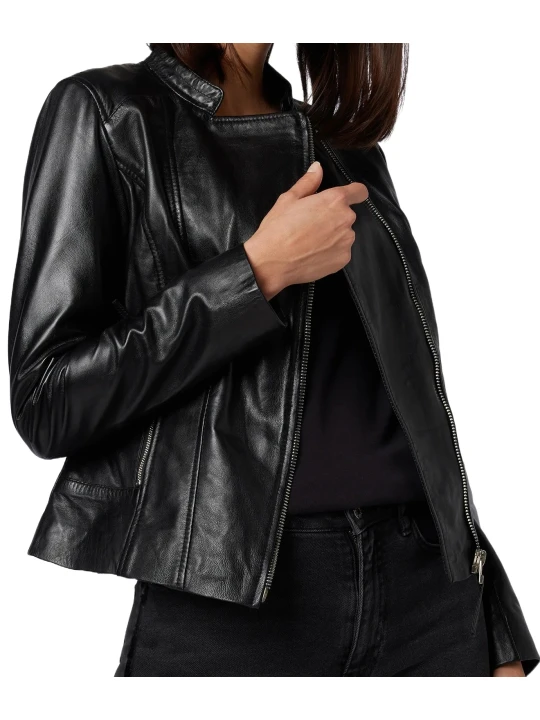 Designer Lapel Collar Leather Jacket Designer Lapel Collar Leather Jacket